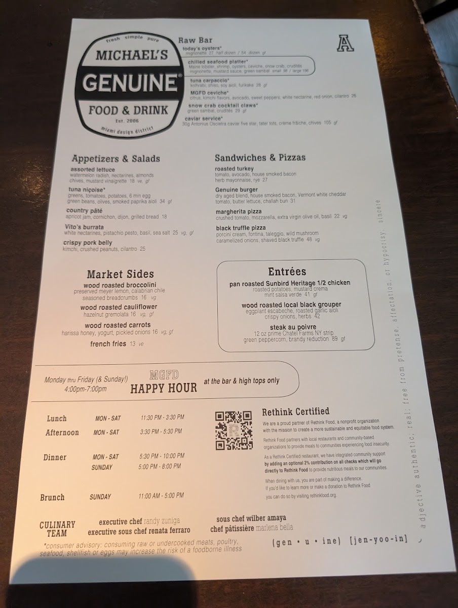 Michael's Genuine Menu - Image 4