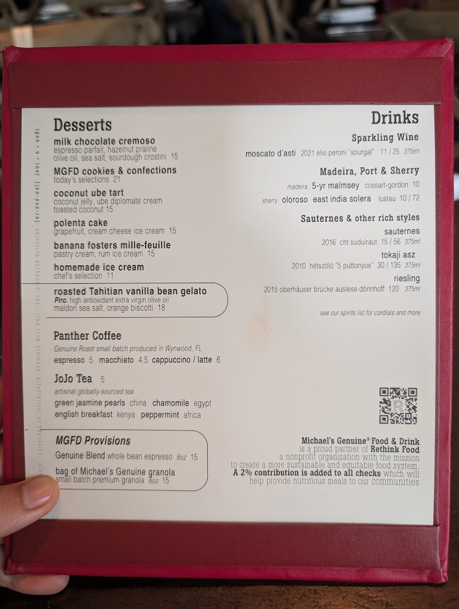 Michael's Genuine Menu - Image 5