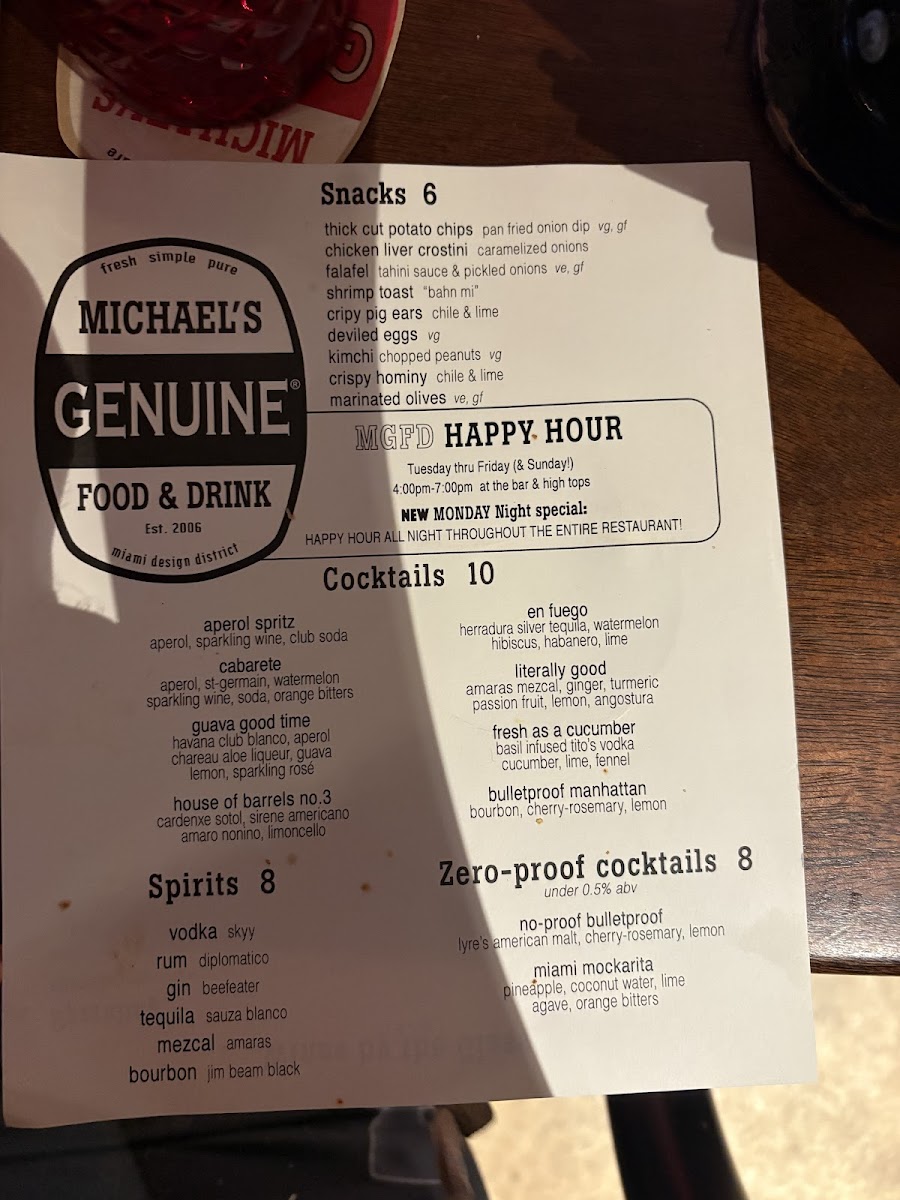 Michael's Genuine Menu - Image 6